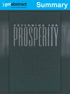cover image of Governing for Prosperity (Summary)